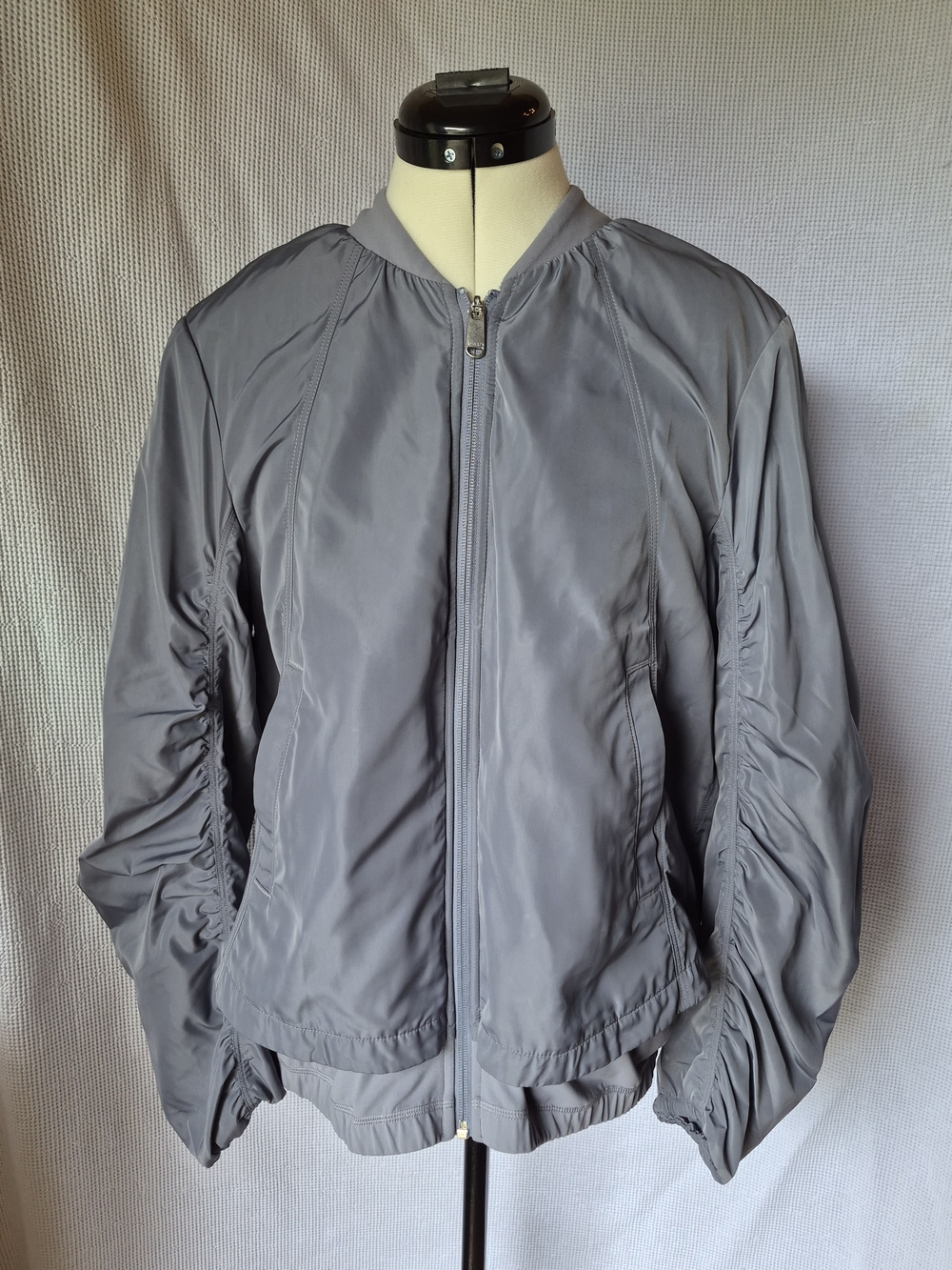 Athleta Slate Gray Bomber Jacket